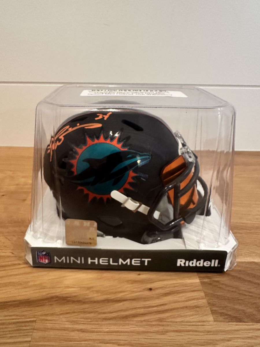 Ricky Williams Signed Miami Dolphins Black Rivalries Mini Helmet – JSA Certified