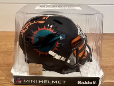 Ricky Williams Signed Miami Dolphins Black Rivalries Mini Helmet – JSA Certified