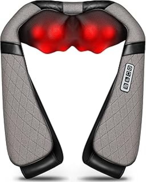 Blue Elf Electric Neck Back Massager Pillow 3D Kneading with Variable heat