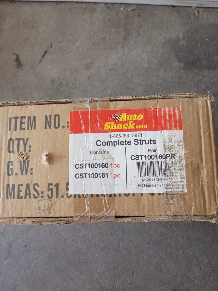 AutoShack Complete Struts CST100160PR - Pair (CST100160 & CST100161) New Suspension Assembly