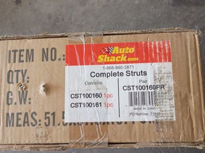 AutoShack Complete Struts CST100160PR - Pair (CST100160 & CST100161) New Suspension Assembly