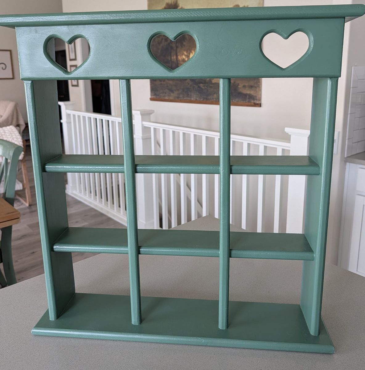 wooden shelf Cottagecore Granny shelf 24x23" Green