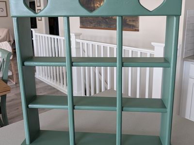 wooden shelf Cottagecore Granny shelf 24x23" Green