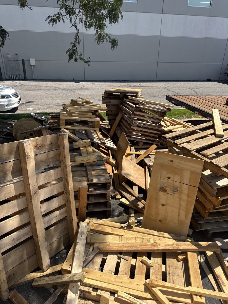 Wooden Pallets and Scrap Lumber Pile