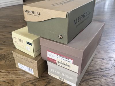 FIVE Men's Dress & Casual Shoe Lot - Merrell, Cole Haan, Florsheim, Johnston & Murphy - Size 8