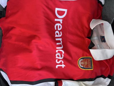 Vintage Arsenal Dreamcast PETIT #17 Home Jersey - Red/White, Men's Large