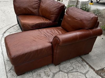 Free Leather couch corner, and and long piece