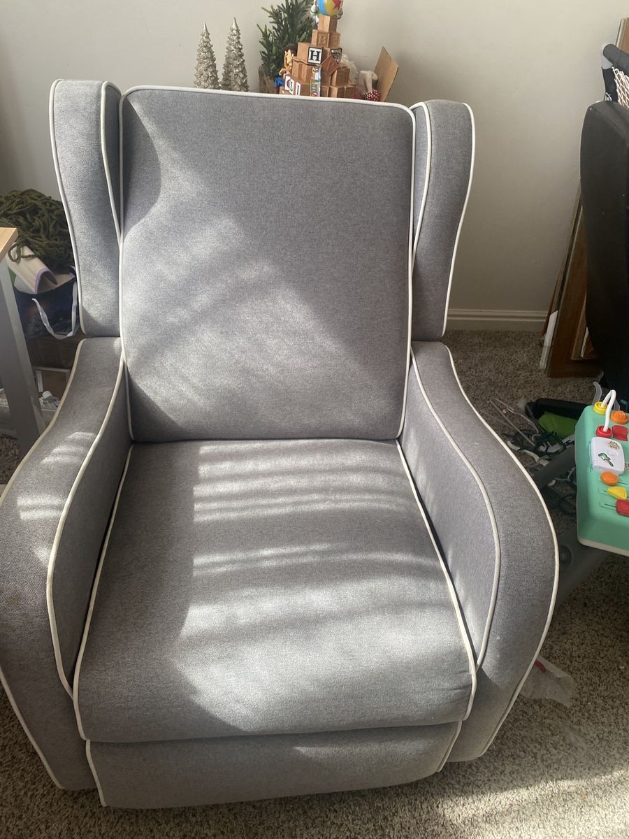Comfortable Gray Glider Chair OBO