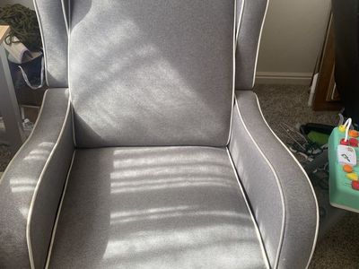 Comfortable Gray Glider Chair OBO