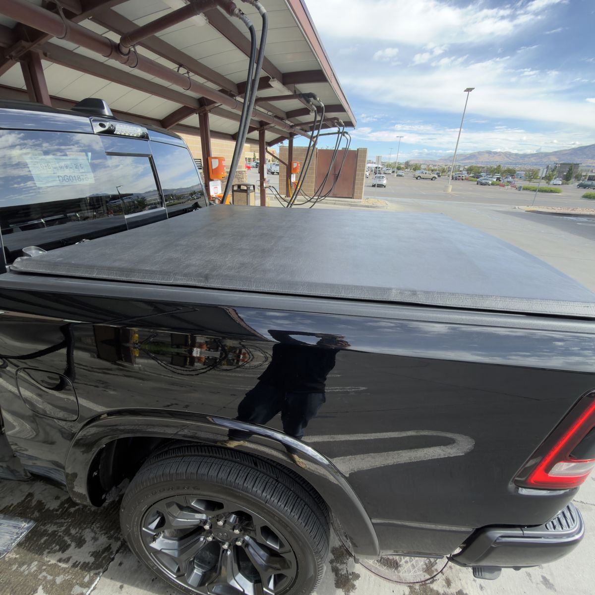 Truck Bed Tonneau Cover - Black, Soft, Tri Folding Design, Excellent Condition