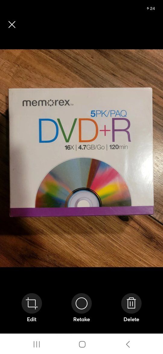 Memorex DVD+R 5-Pack 16X 4.7GB 120min Recordable Media Discs