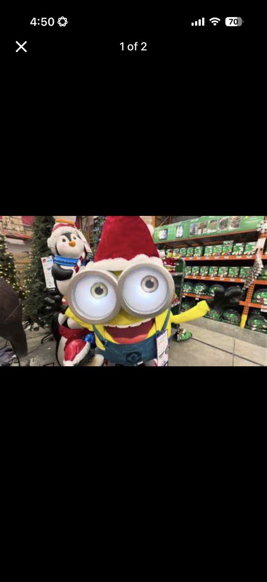 Home Depot Christmas LED Minion Animatronic