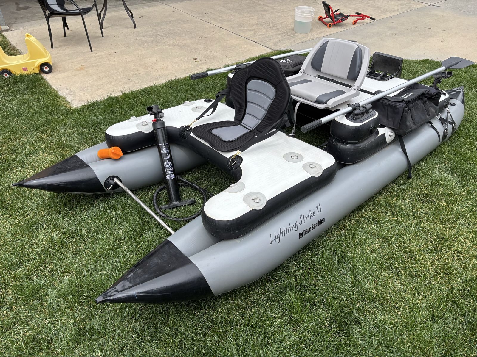 Lightning Strike II 2 Person Frameless Pontoon Boat by Dave Scadden