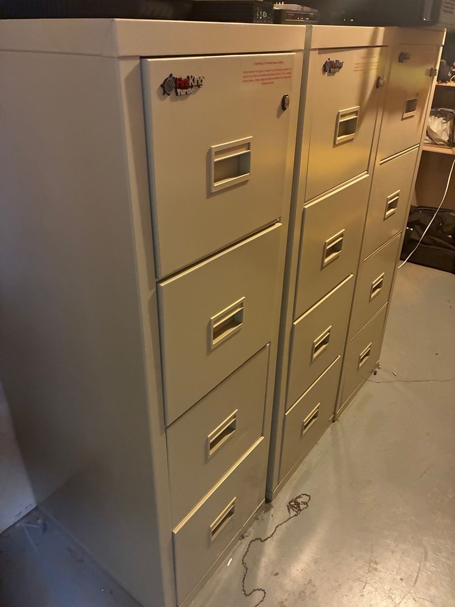 FireKing Insulated Turtle 4 Drawer File Cabinet