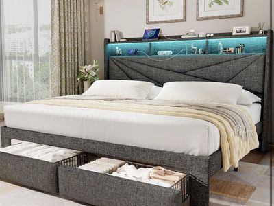 Brand New Driftalia King Size Bed Frame with Storage