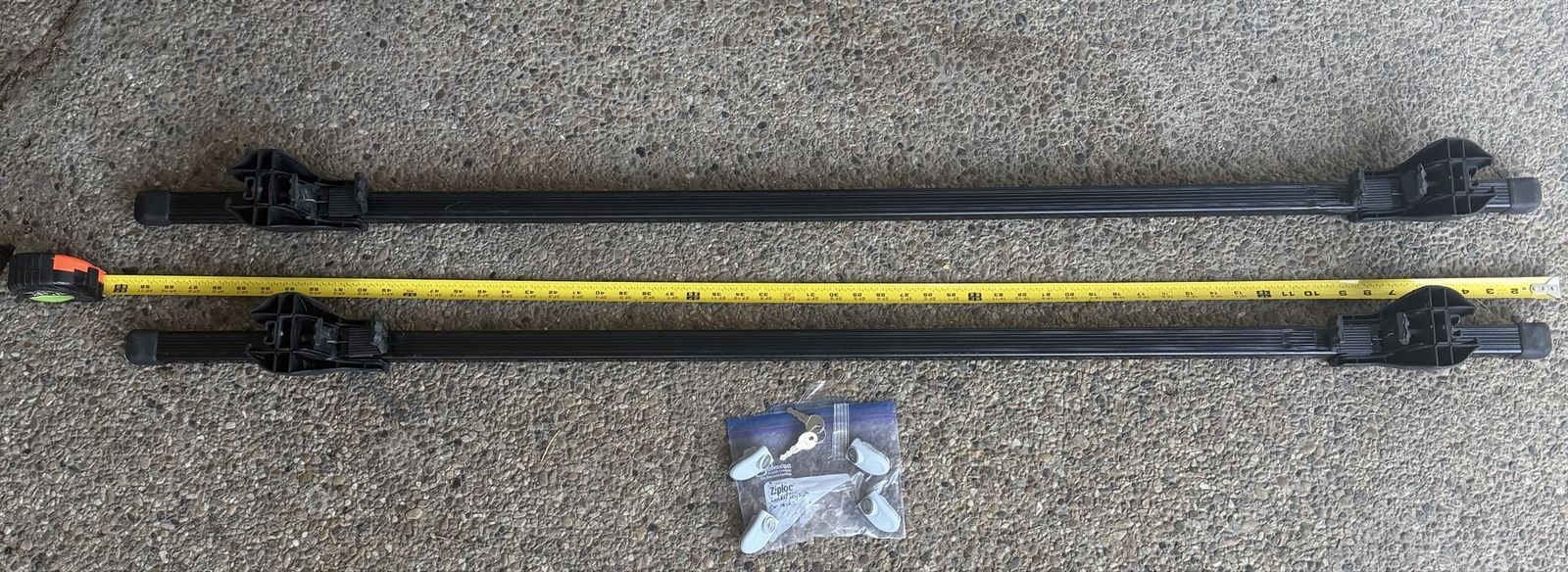 Universal 59" Steel Roof Rack Cross Bars with Locks and Keys - Black