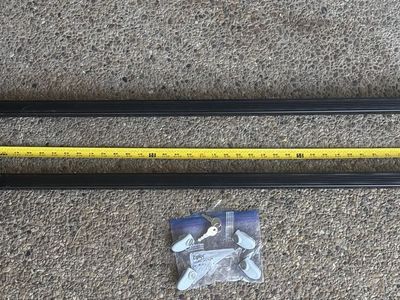 Universal 59" Steel Roof Rack Cross Bars with Locks and Keys - Black