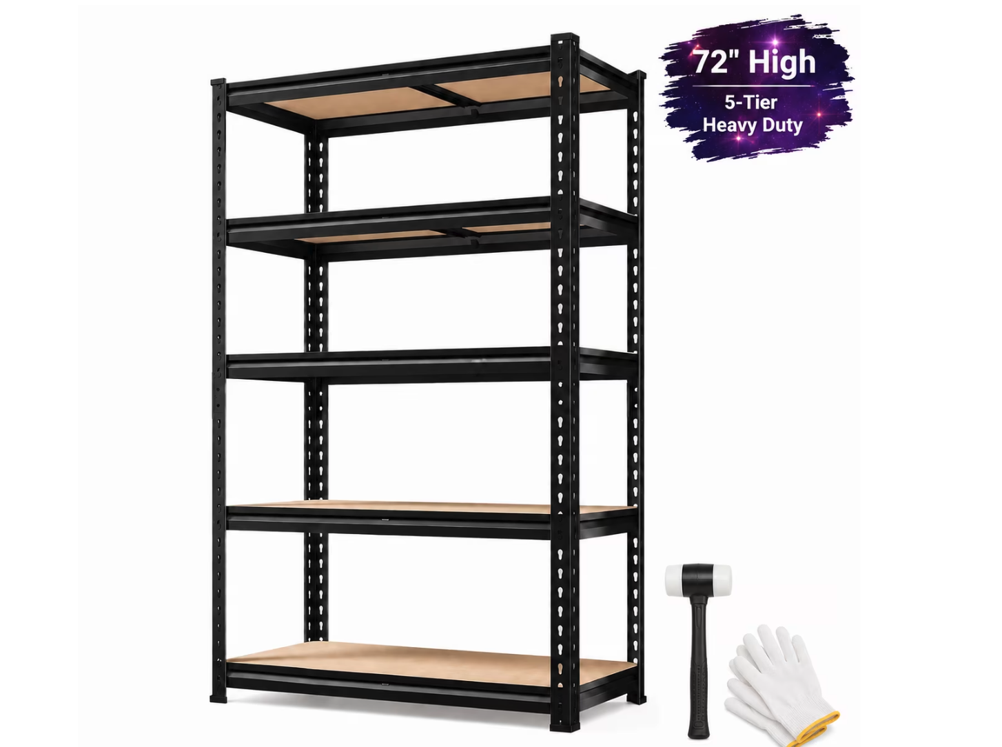 New  5-Tier Heavy Duty Garage Shelving, 72"H x 35.5"W x 16.5"D Storage Rack,