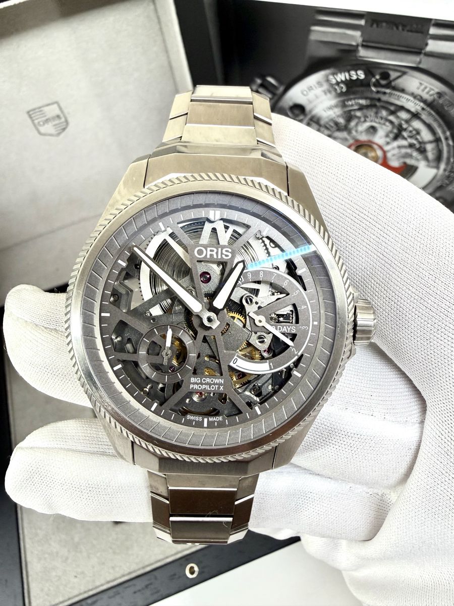 Oris ProPilot X Calibre 115 Titanium Skeleton – Ref. 01 115 7759 7153 Full Set - Warranty until 2031