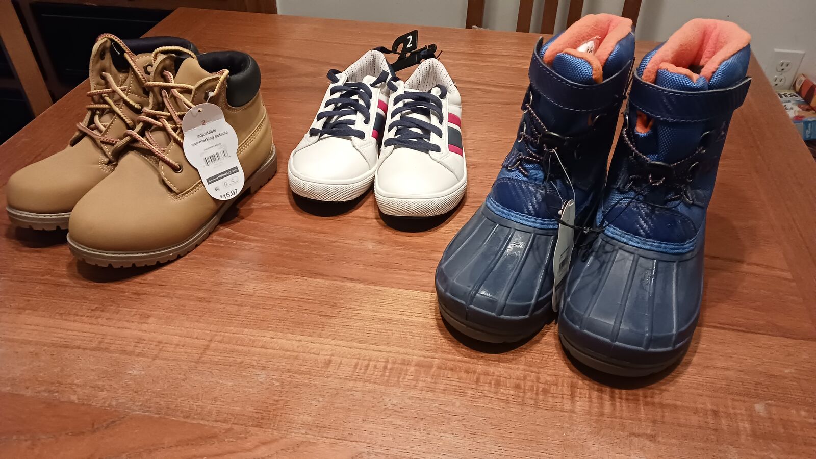 SIZE 2 BOOTS AND SHOES, NEW WITH TAGS