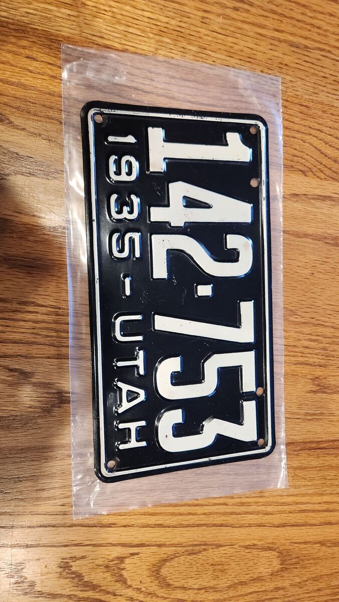 1935 Utah license plate
