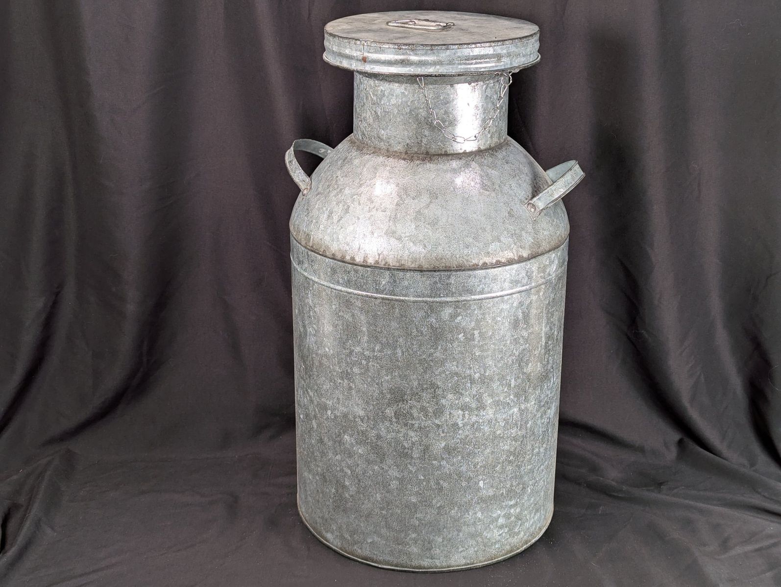 Hobby Lobby Decorative Milk Can Metal Reproduction 24 Inch Tall Silver Gray M...