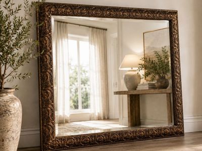 Vintage Hollywood Regency Beveled Wall Mirror