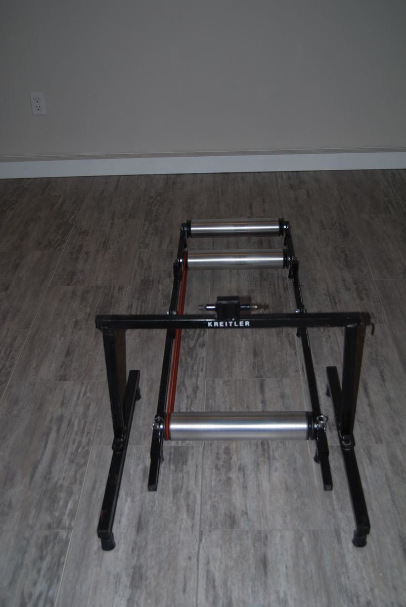 Kreitler alloy training rollers with fork stand and Killer headwind unit