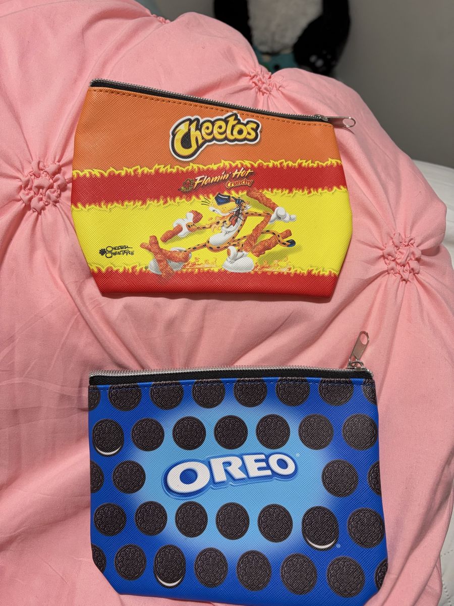 Cheetos Flamin' Hot & Oreo Snack Brand Cosmetic Bags - Set of 2 Pouches