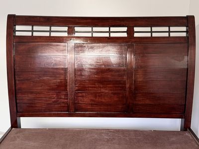 Solid Wood Queen Size Bed With 2 Storage