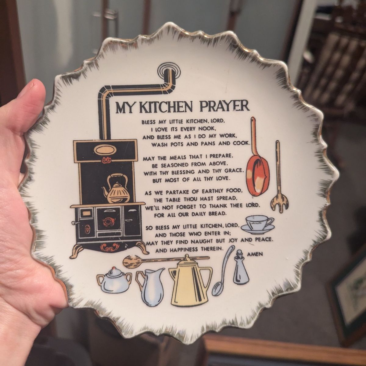 Vintage "My Kitchen Prayer" plate
