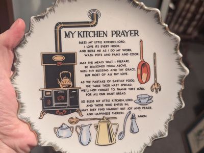 Vintage "My Kitchen Prayer" plate
