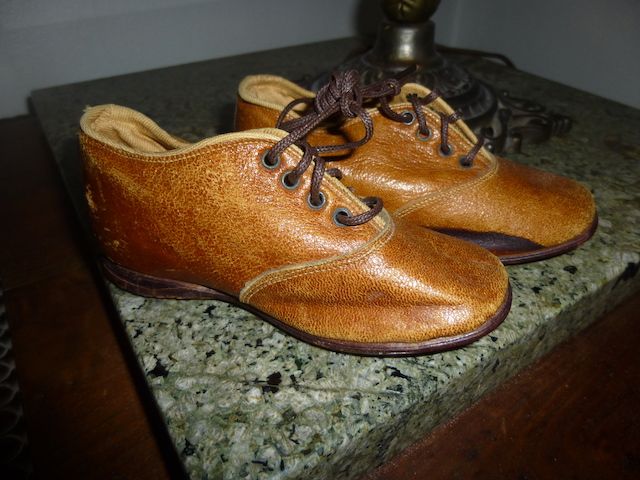 Antique-Childs Leather Lace Up Shoes