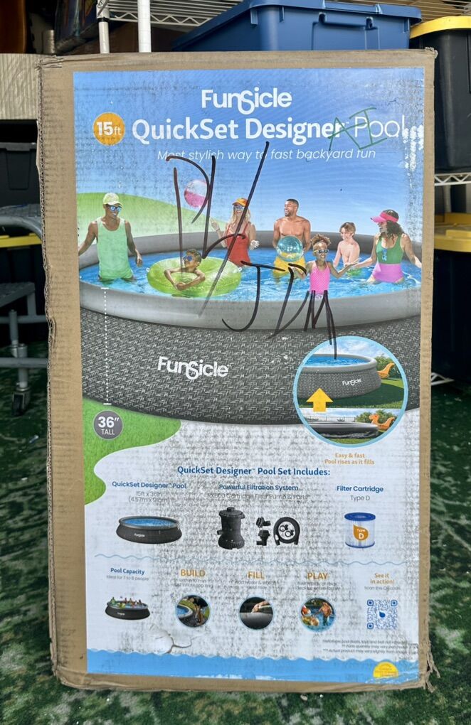 15ft Funsicle Inflatable Designer Pool - New