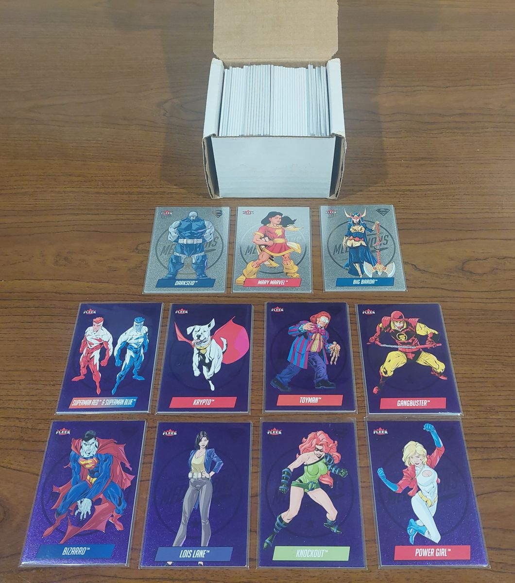 2025 FLEER ULTRA SUPERMAN HUGE CARD LOT – PURPLE PARALLELS, INSERTS & MORE!