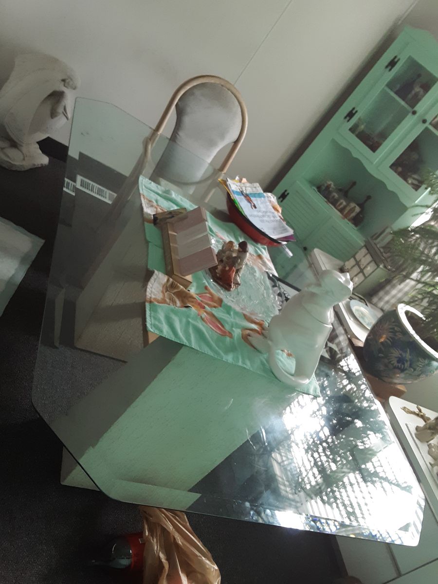 Glass top kitchen table and chairs