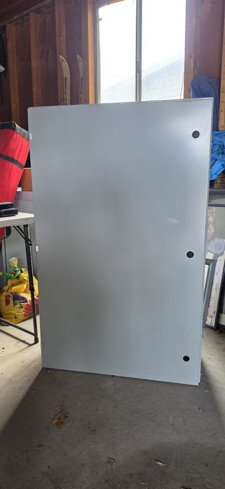 Large Gray Metal Electrical Enclosure Cabinet