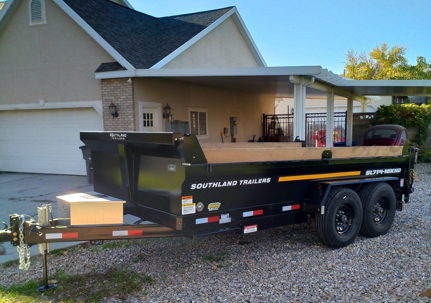 16K dump trailer rental or drop off