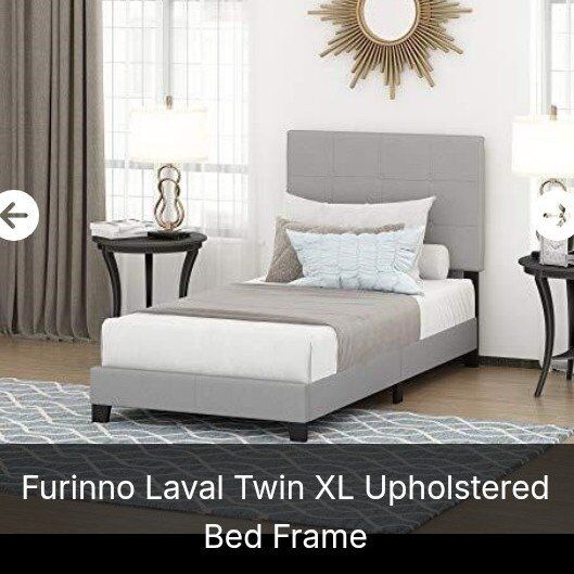 Twin XL Upholstered Bed Frame (NEW)