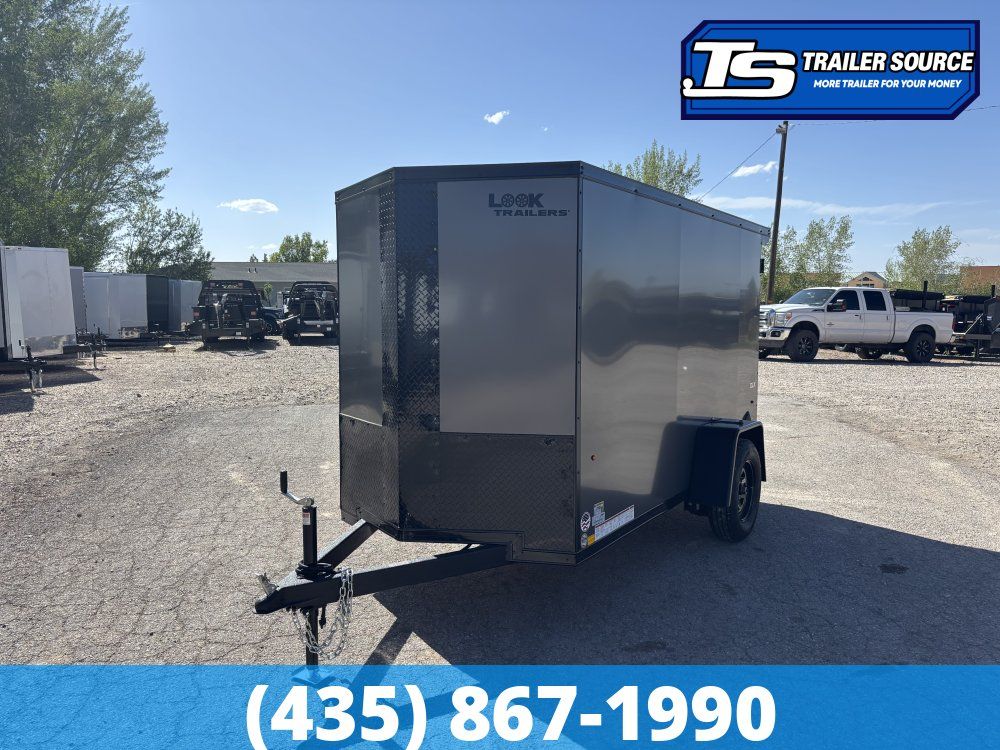 5x10 Look ST DLX Enclosed Cargo Trailer - 5'6" Interior - 3.5K GVWR - .080 PolyCor, Black Out Package, Rear Spoiler w/ Load
