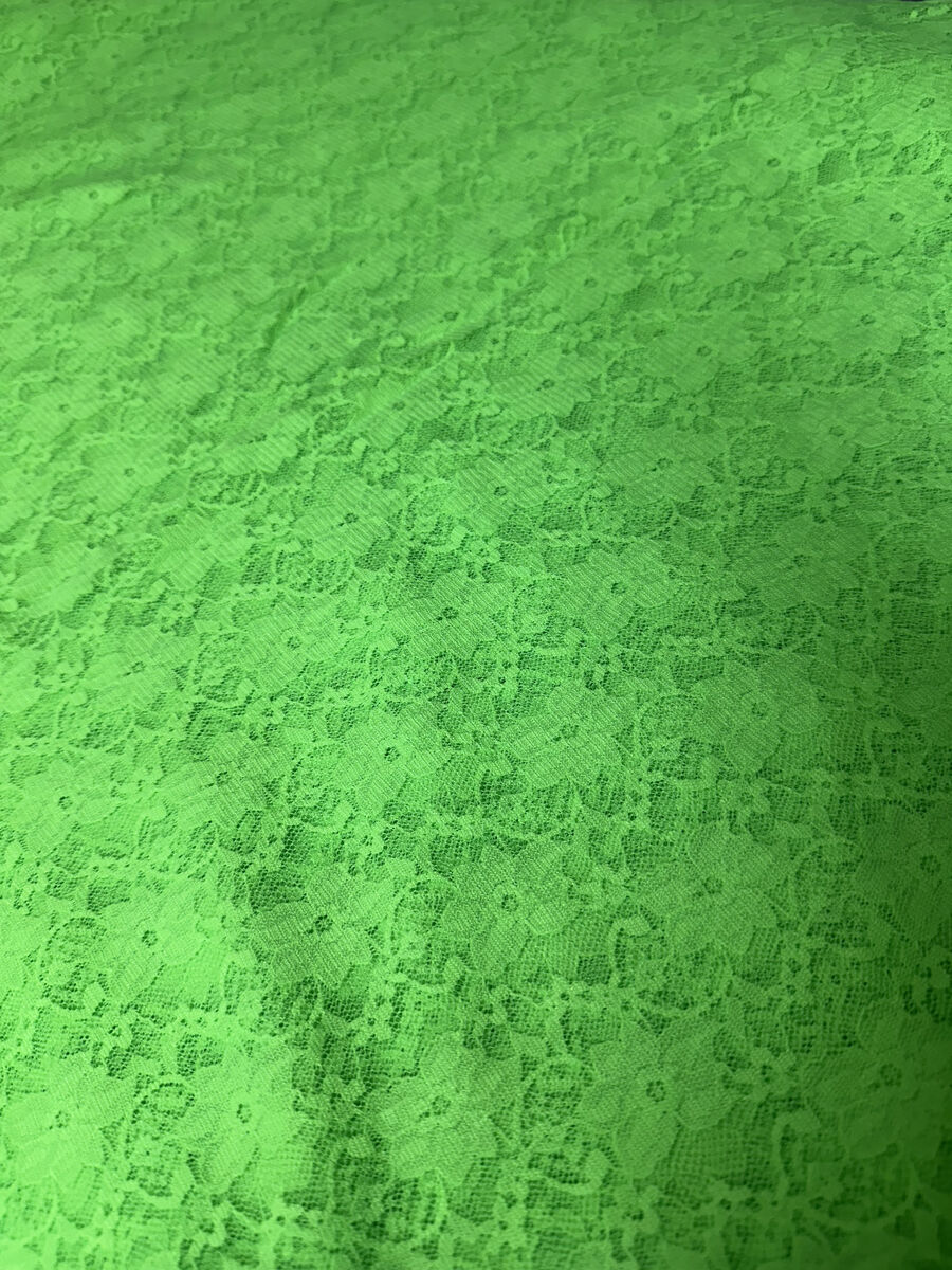 6 yd Neon Green Lace Fabric