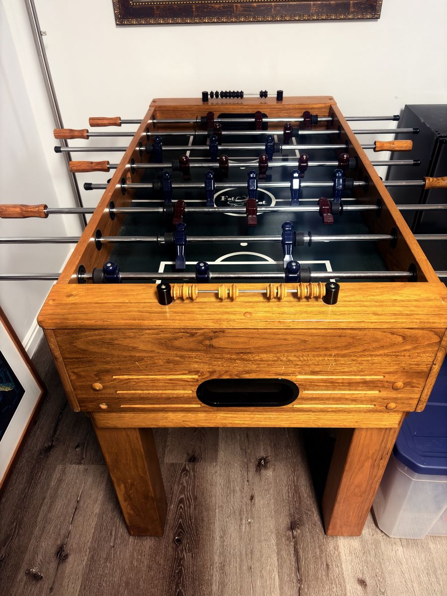 Wooden foosball table