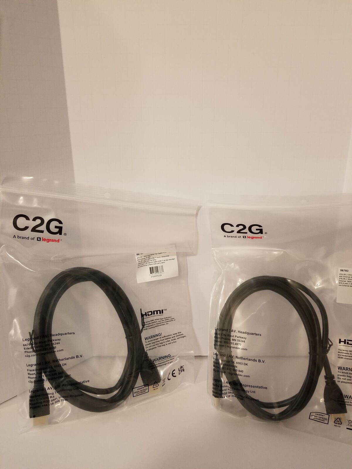 High Speed 6ft HDMI Cable 4K 60Hz - 2pk - Unopened
