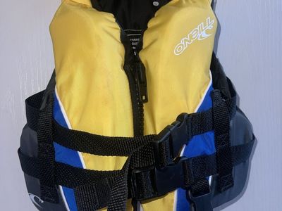 O'Neill Infant Life Vest Jacket Yellow/Blue -USCG- Babies Less Than 30 Lbs!