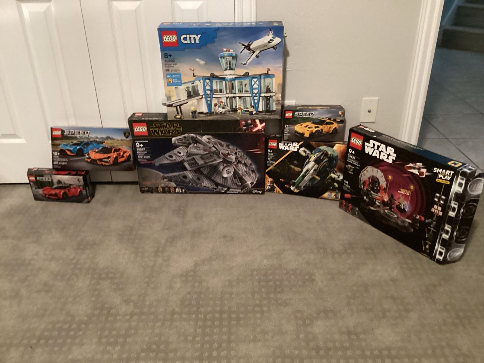 Lego Star Wars box lot open boxes boxes only