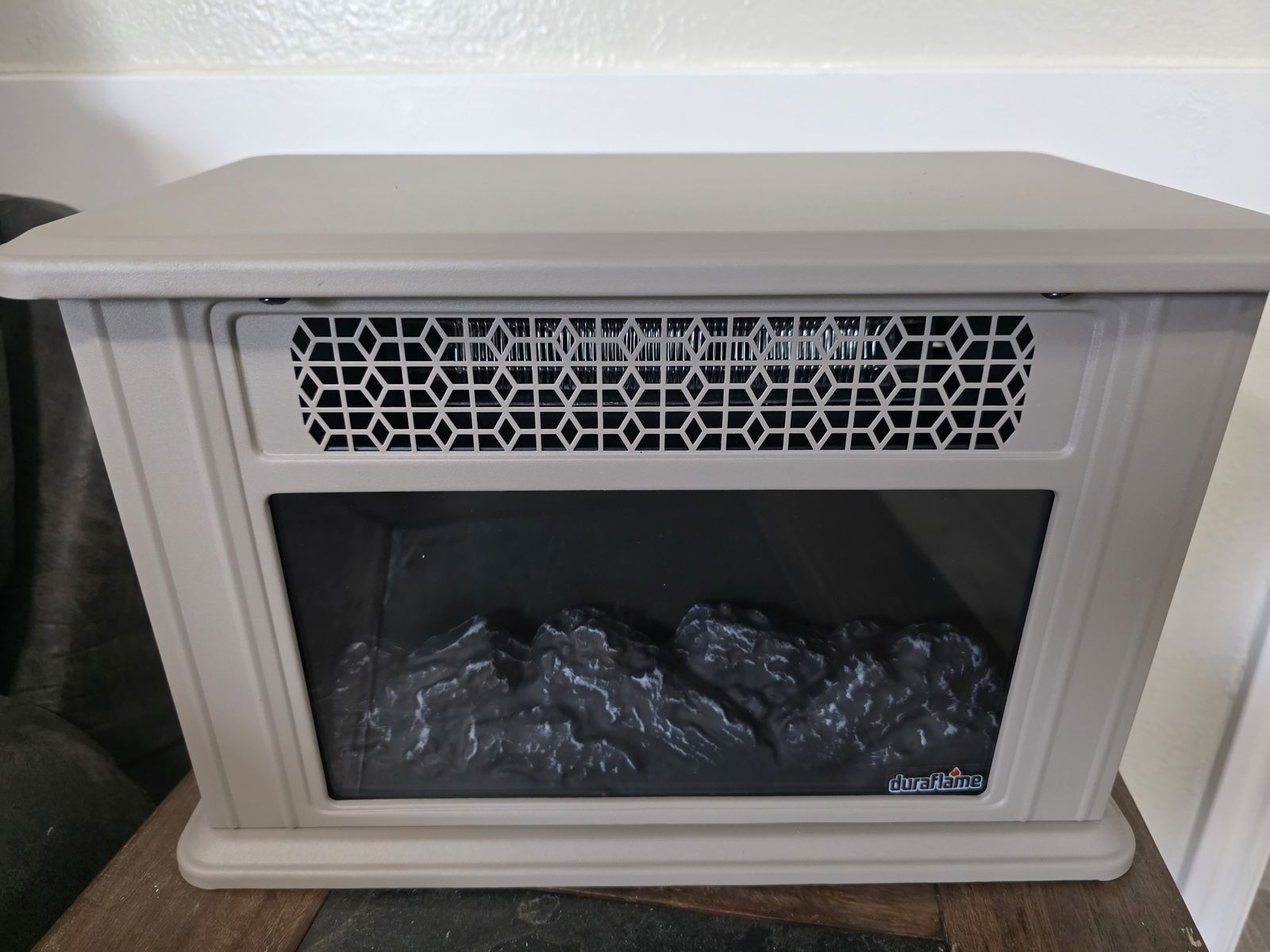 Duraflame Tabletop Electric Heater French Grey  – Cozy Fireplace Look