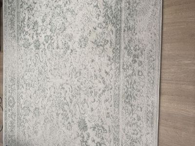 6 x9 Cream and sage area rug