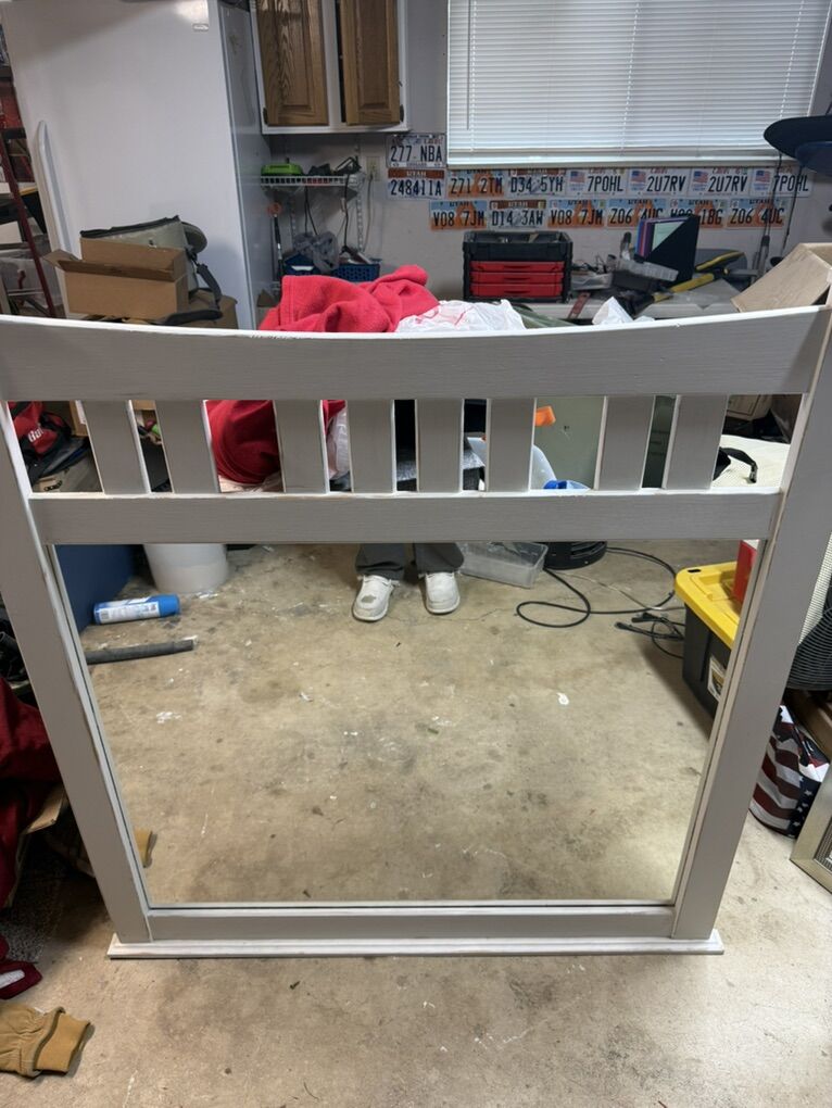 Rustic White Broyhill Mirror