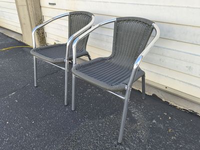 Gray Aluminum Indoor / Outdoor Chairs