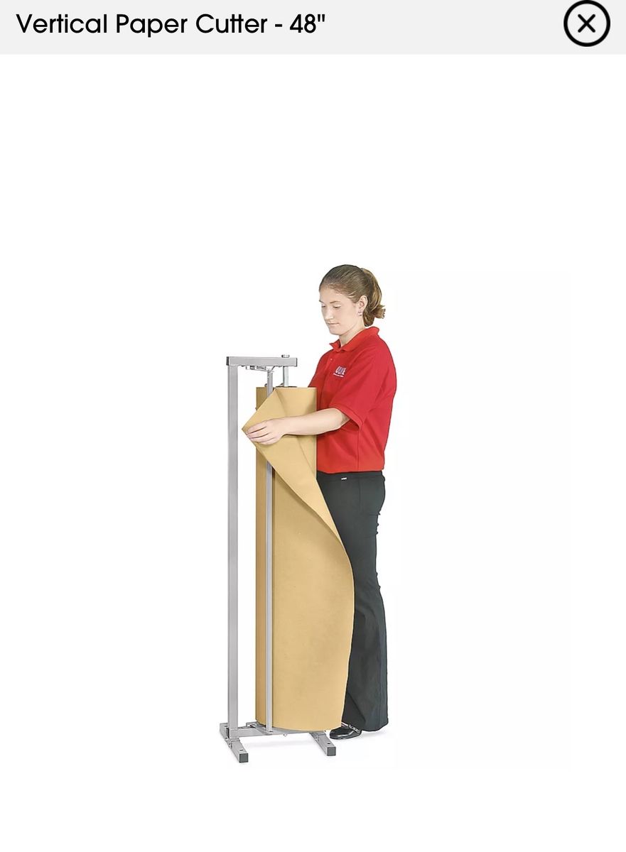 ULINE 40" or 48" Vertical Paper Cutter With Caster